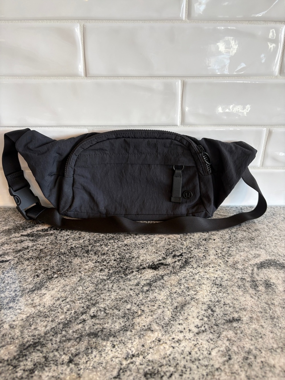 Lulu Black Men's Waist Pack Sling Bag